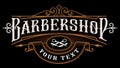 Barbershop logo design. Royalty Free Stock Photo