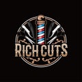 Barbershop logo vintage. barbershop logo with vintage concept.