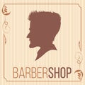 barbershop logo vintage 3. vector illustration. part of collection Royalty Free Stock Photo