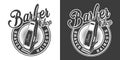 Barbershop round logotype