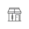 Barbershop store line icon