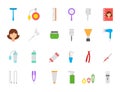 Barbershop vector icons set