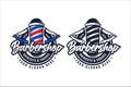 Barbershop vector logo design premium