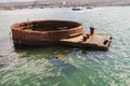 Barbette of gun turret three of the USS Arizona Royalty Free Stock Photo