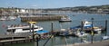 Barbican landing stage and trip boats, Plymouth, UK Royalty Free Stock Photo