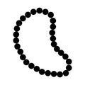barbicore black beads doll accessory doll icon