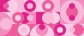 Barbie background, geometric shapes in pink and crimson.