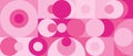 Barbie background, geometric shapes in pink and crimson.