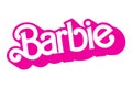 Barbie doll logo. Barbie is a fashion doll made by Mattel