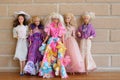 Barbie dolls with 80s and 90s outfits