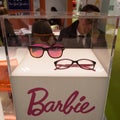 Barbie glasses on display at Mido 2014 in Milan, Italy Royalty Free Stock Photo