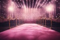 Barbie movie themed gala night pink themed red carpet walk representation Royalty Free Stock Photo