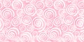 Barbie pink seamless hand drawn kidult pinwheel squiggly line spiral doodle fabric pattern