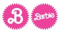 Barbie pink vintage logo vector illustration