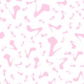 Barbie seamless pattern. Editorial vector illustration in Barbie core style. Pink trendy background.