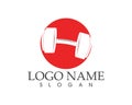 Barble Gym icon logo vector illustration
