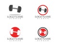 Barble gym icon logo vector illustration