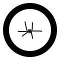 Barblock element icon black color in round circle Royalty Free Stock Photo