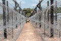 Barbwire fence / border Royalty Free Stock Photo