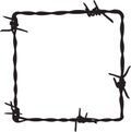 Barbwire frame Royalty Free Stock Photo