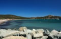 Barcaggio beach in corsica cape Royalty Free Stock Photo