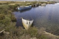 Barcas en el Delta del Ebro, Royalty Free Stock Photo