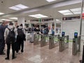 Barcelona airport terminal B, Aeropuerto Josep Tarradellas, security check entrance, El Prat, Barcelona