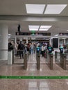 Barcelona airport terminal B, Aeropuerto Josep Tarradellas, security check entrance, El Prat, Barcelona