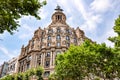 Barcelona architecture on Paseo de Gracia prospect, Spain Royalty Free Stock Photo