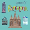 Barcelona Architecture. Tourism Catalonia Royalty Free Stock Photo