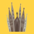 Barcelona architecture vector. Abstract La Sagrada Familia Royalty Free Stock Photo