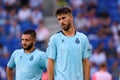 Facundo Ferreyra plays at the La Liga match between RCD Espanyol and Sevilla CF at the RCDE Stadium