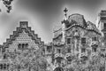 Rooftops of Casa Batllo and Casa Amatller, Barcelona, Catalonia, Spain Royalty Free Stock Photo