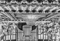 Stained-glass skylight, Palau de la Musica Catalana, Barcelona, Royalty Free Stock Photo