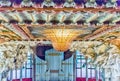 Stained-glass skylight, Palau de la Musica Catalana, Barcelona, Royalty Free Stock Photo