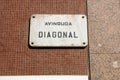 Barcelona Avinguda Diagonal sign