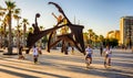 Barcelona Beach promenade