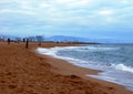 Barcelona beach in winter