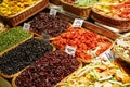 Barcelona Boqueria market worldwide fruits Royalty Free Stock Photo