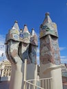 Barcelona buildings streets and Antoni Gaudi city beauty