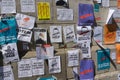 Barcelona, Catalonia, September 24, 2017: Banners on street claming justice and democracy