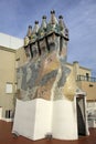Dragon terrace of the Casa Batllo building in Barcelona