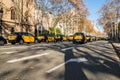 Barcelona, Catalonia / Spain - january 19 2019: Taxi driver strike