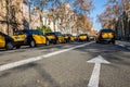 Barcelona, Catalonia / Spain - january 19 2019: Taxi driver strike