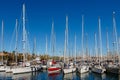 Yachts in Port Vell harbor in Barcelona Catalonia, Spain Royalty Free Stock Photo