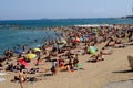 Barcelona 32c AND 91f HEATWAVES IN BARCELONA TODAY Royalty Free Stock Photo