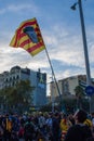 Barcelona, Catalonia/Spain; October 16 2019: students protesting against the final sentence of the main court of justice