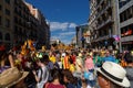 Barcelona, Catalonia, Spain, September 11, 2017: Rally support for independence Royalty Free Stock Photo