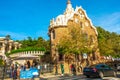 Barcelona, Catalunya ,Spain - Dicember 01, 2018: Park Guell by architect Gaudi. Parc Guell is the most important park in Barcelona Royalty Free Stock Photo