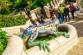 Barcelona, Catalunya ,Spain - Dicember 01, 2018: Park Guell by architect Gaudi. Parc Guell is the most important park in Barcelona Royalty Free Stock Photo